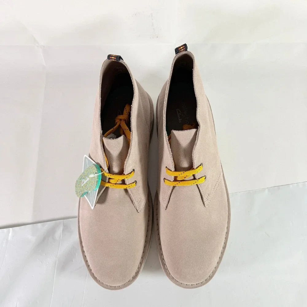 Clarks Bushacre 3 Men's Stone Suede Chukka Boots Size 11 M New‎ in Box